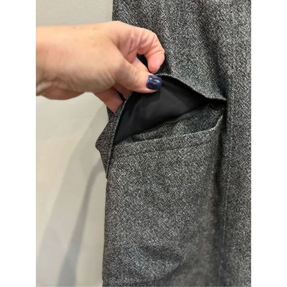 Ann Taylor 6 charcoal lined safari style wool blend (40) cargo pockets pencil sk - Picture 3 of 5